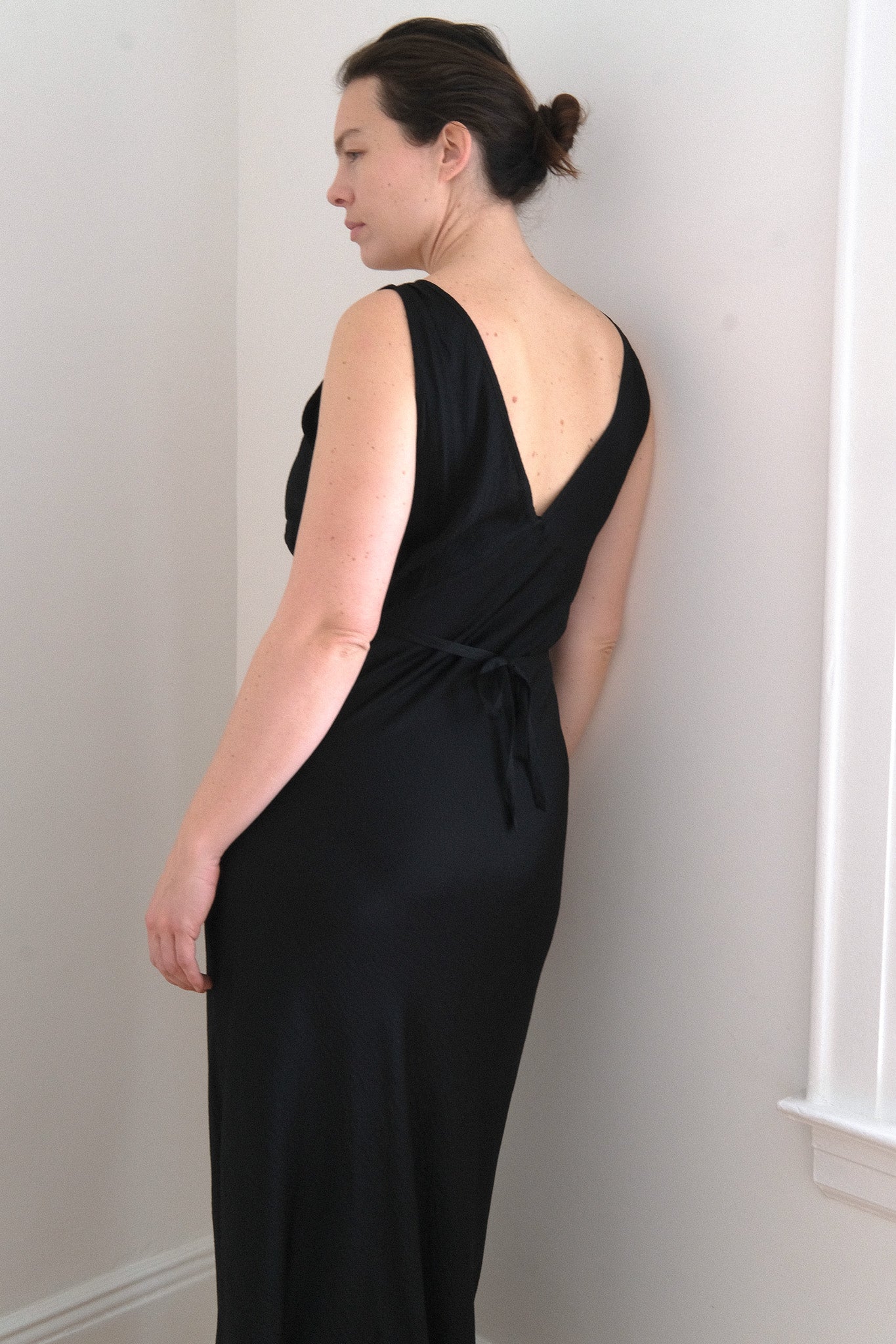 ATHENA DRESS - BLACK SILK