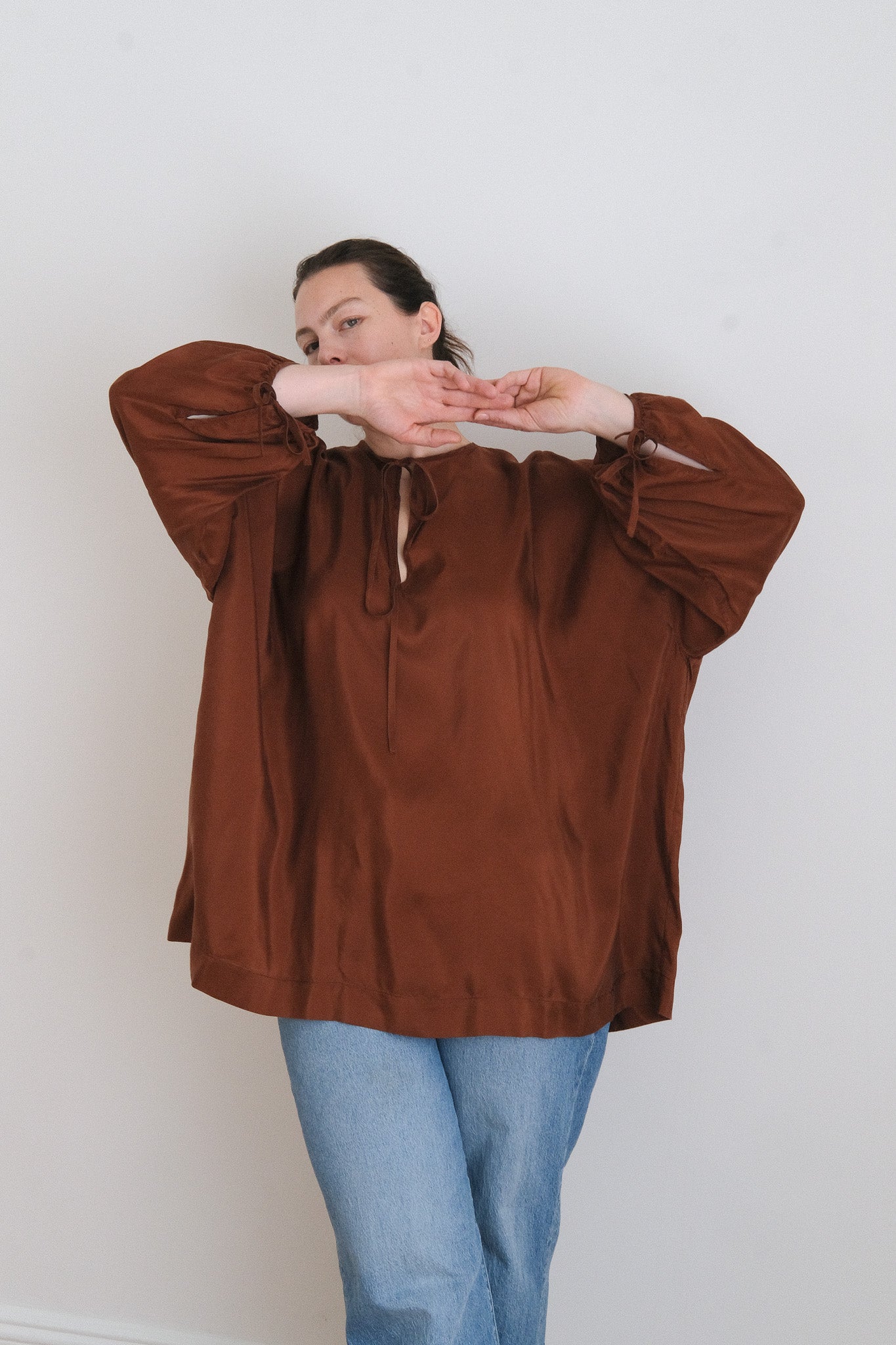 EMPORIA BLOUSE - COCOA